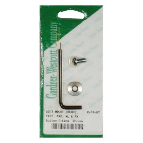 GARDNER-WESTCOTT, SEAT TO FENDER MOUNT KIT. 1/4-28 Chrome plated allen head bolt and washer. 1/4-28 
