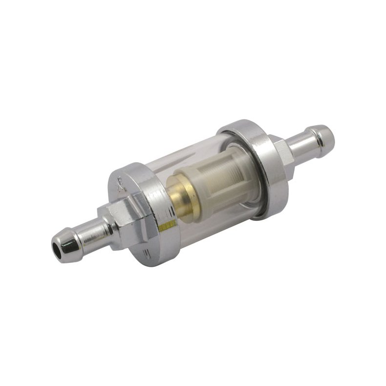 CLEAR-VIEW BENZINFILTER, SORT ELLER CHROME