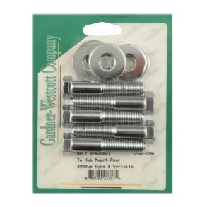GW, REAR BELT PULLEY MOUNT KIT, HEX CHROME 00-06(NU)Softail; 00-05(NU)Dyna; 04-08(NU)FLT/