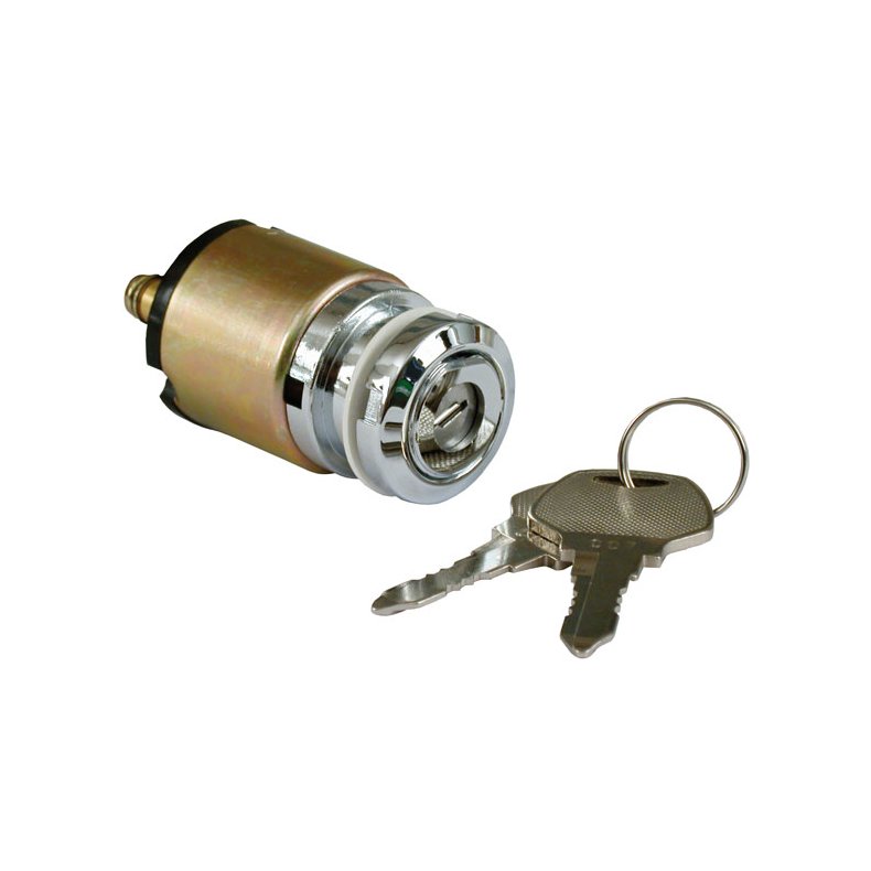 IGNITION SWITCH, THIN CHROME; FLAT KEY  Fits: > 77-93 FX, FXR; 77-11 XL; 08-11 XR1200