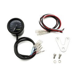 Daytona Japan  Velona Speedometer 48 mm, Stainless Steel Black Paint