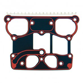 JAMES GASKET, LOWER ROCKER COVER BETWEEN COVER/CYL HEAD, METAL BASE, WITH SILICONE  Fits: > 99-17 TC