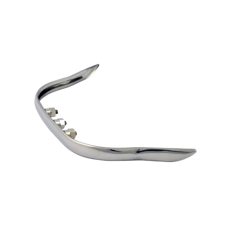 LOWER FRONT FENDER TRIM, THIN CHROME  49-56 FL; 50-56 WL, G; MOST 49-UP FL STYLE FRONT FENDER