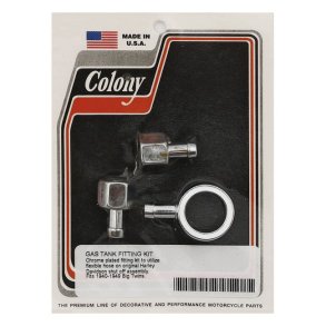 COLONY, 40-49 FUEL VALVE CONVERSION KIT Chrome plated.