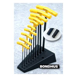 BONDHUS, T-HANDLE ALLEN WRENCH SET. Kommer med kuglehoved.