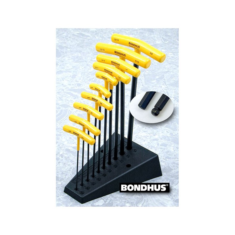 BONDHUS, T-HANDLE ALLEN WRENCH SET