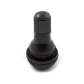 PRESS-IN TUBELESS VALVE STEM. PLASTIC BLACK CAP Short. Black. 