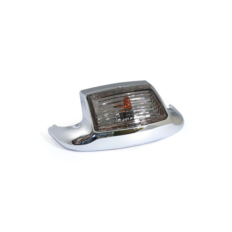 FRONT FENDER TIP W\LIGHT. SMOKE LENS WITH 12V AMBER BULB  Fits: > 80-13 FL, FLT; 86-17 FLST 