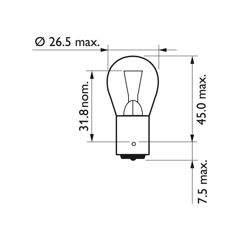 Philips LongLife EcoVision turn signal light bulb PY21