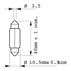 PHILIPS LIGHT BULB FESTOON T10,5X43 