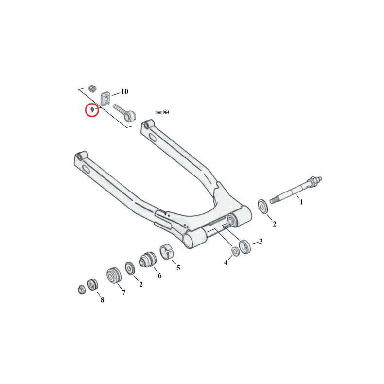 AXLE ADJUSTER KIT Chrome. OEM replacement style   73-E84 FL; 73-86 FX; 84-85 Softail; 79-96 Xl