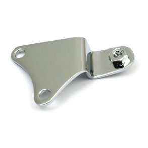 Battery carrier bracket. Chrome Chrome plated steel.  65-86 FL, FLH