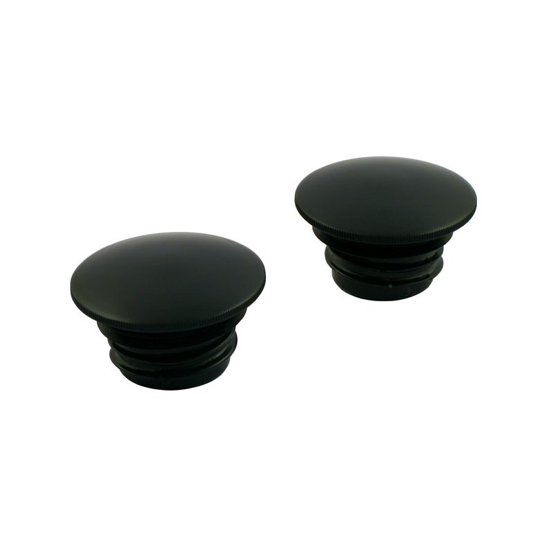 GASCAP SET, DOMED MATT ALUMINUM Fits: > 96-17 H-D