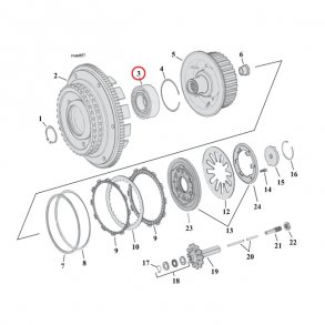BEARING, CLUTCH HUB (DOUBLE ROW) Fits: > 90-10 B.T.