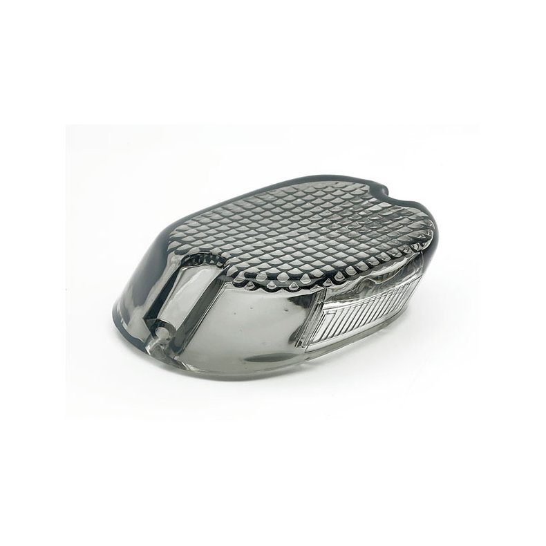 LAYDOWN TAILLIGHT LENS, LIGHT SMOKE BOTTOM TAG WINDOW  Fits: > 99-E03 FLT, DYNA, XL; 00-E03 SOFTAIL(