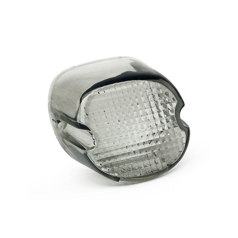 LAYDOWN TAILLIGHT LENS, LIGHT SMOKE BOTTOM TAG WINDOW  Fits: > 99-E03 FLT, DYNA, XL; 00-E03 SOFTAIL(