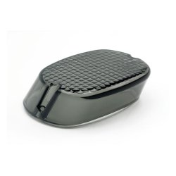 LAYDOWN TAILLIGHT LENS, LIGHT SMOKE TOP TAG WINDOW  Fits: > 73-98 H-D; 1999 SOFTAIL
