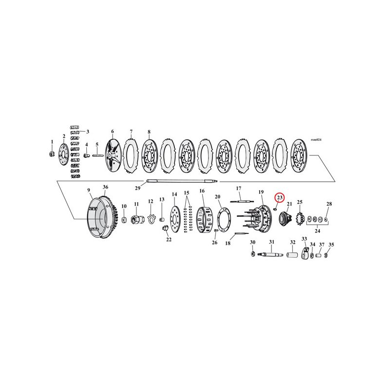 NOT:  WOODRUFF KEYS clutch hub