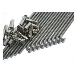 STAINLESS OR CHROME SPOKE SET, 19 INCH