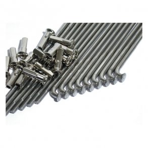 STAINLESS OR CHROME SPOKE SET, 19 INCH