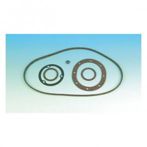 JAMES PRIM. COVER GASKET SET. IN/OUTER CORK & PAPER  Fits: > 36-64 OHV B.T. & SV B.T.