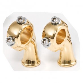 K-TECH DELUXE RISERS, 2.5 INCH RISE Satin brass