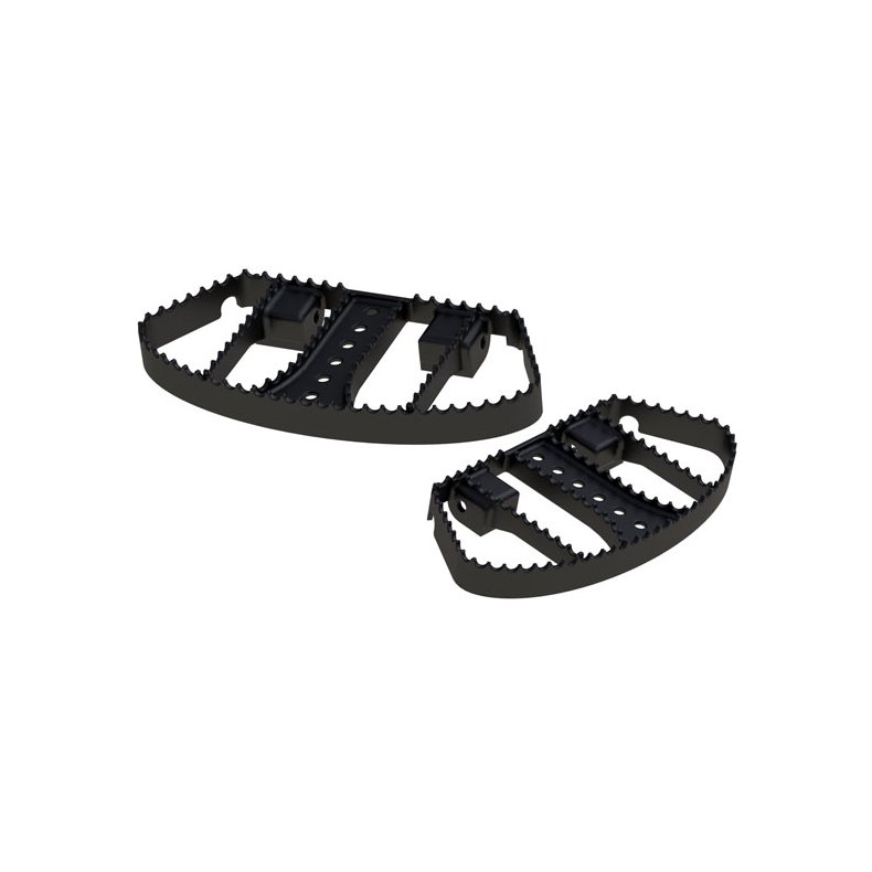 BURLY MX PASSENGER FLOORBOARDS BLACK SATIN 