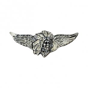 INDIAN HEAD WINGS PIN 1-3/4 X 5/8 INCH