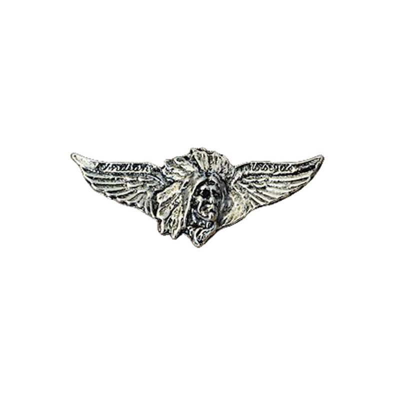 INDIAN HEAD WINGS PIN 1-3/4 X 5/8 INCH