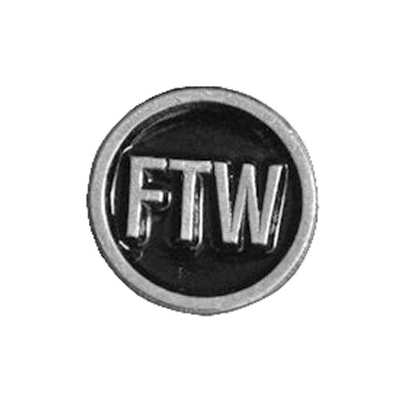 FTW BIKER GAMER PIN 3/4 INCH DIAMETER