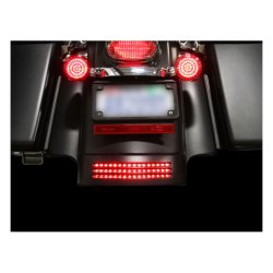 CUSTOM DYNAMICS TRI-BAR LED FENDER TIP RED LENS Plug &amp; Play LED 14-21 FLHX, FLHXS; 15-21 FLTRXS
