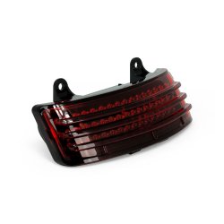 CUSTOM DYNAMICS TRI-BAR LED FENDER TIP RED LENS Plug &amp; Play LED 14-21 FLHX, FLHXS; 15-21 FLTRXS