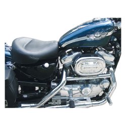 Mustang, Wide Touring solo seat Black. 15" wide.  Fits: > 82-03 XL Sportster with 3.3 gallon tank