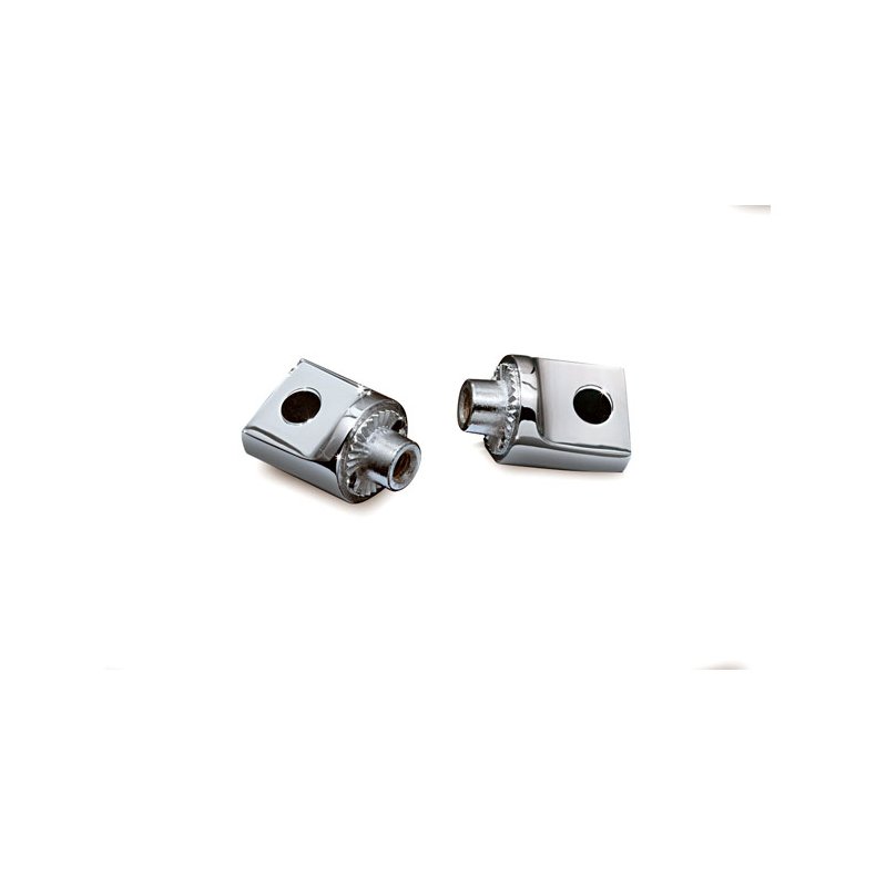 KURYAKYN NON PIVOTING SPLINED MALE MOUNT ADAPTERS, CHROME Front/rear.