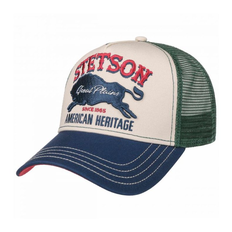 STETSON - THE PLAINS TRUCKER CAP GREEN