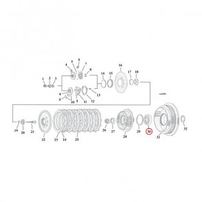 BALL BEARING, CLUTCH HUB Fits: > 91-19 XL (excl. 08-12(NU)XR1200)