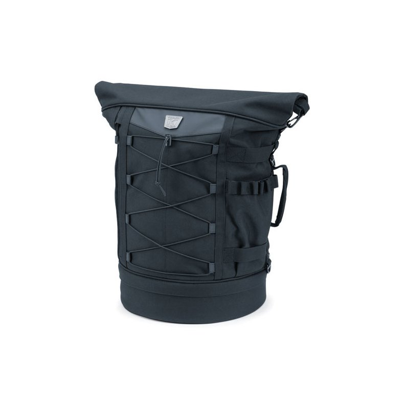 KURYAKYN MOMENTUM FREELOADER DUFFLE BAG Black; 12" wide/diameter x 18" tall (21" tall when expanded)