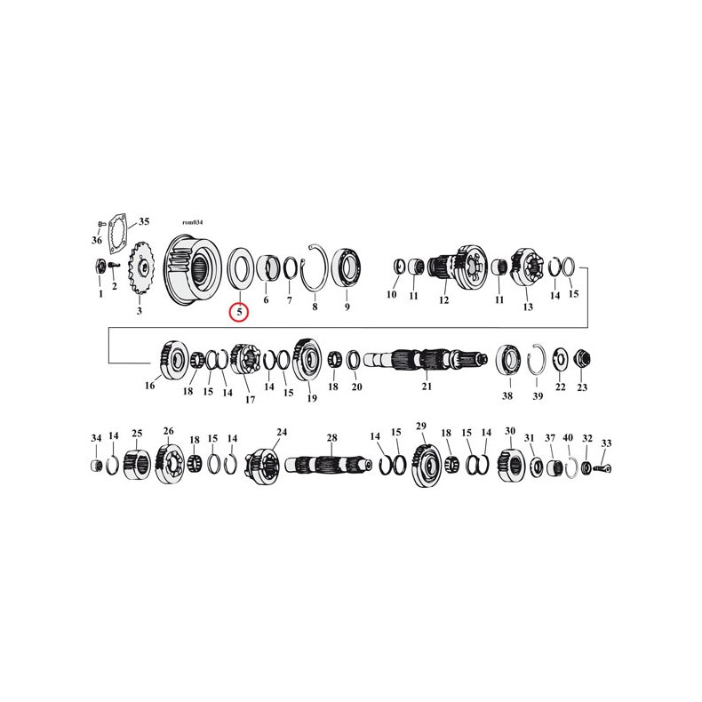 COMETIC OIL SEAL, MAINSHAFT 94-06 5-SP B.T.; 95-05 XL