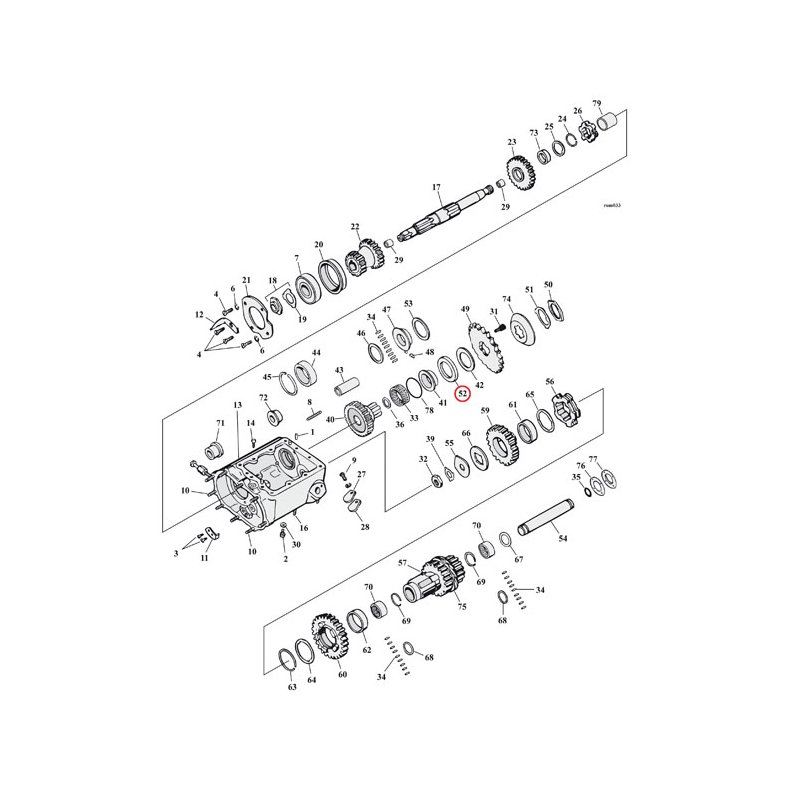 OIL SEAL TRANSMISSION MAINSHAFT. SINGLE LIP 41-79 FL.; 71-E79 FX