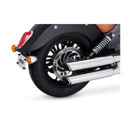 V&H 3" (7.62CM) TWIN SLASH SLIP-ON MUFFLERS Chrome; 