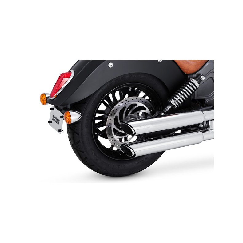V&H 3" (7.62CM) TWIN SLASH SLIP-ON MUFFLERS Chrome; 