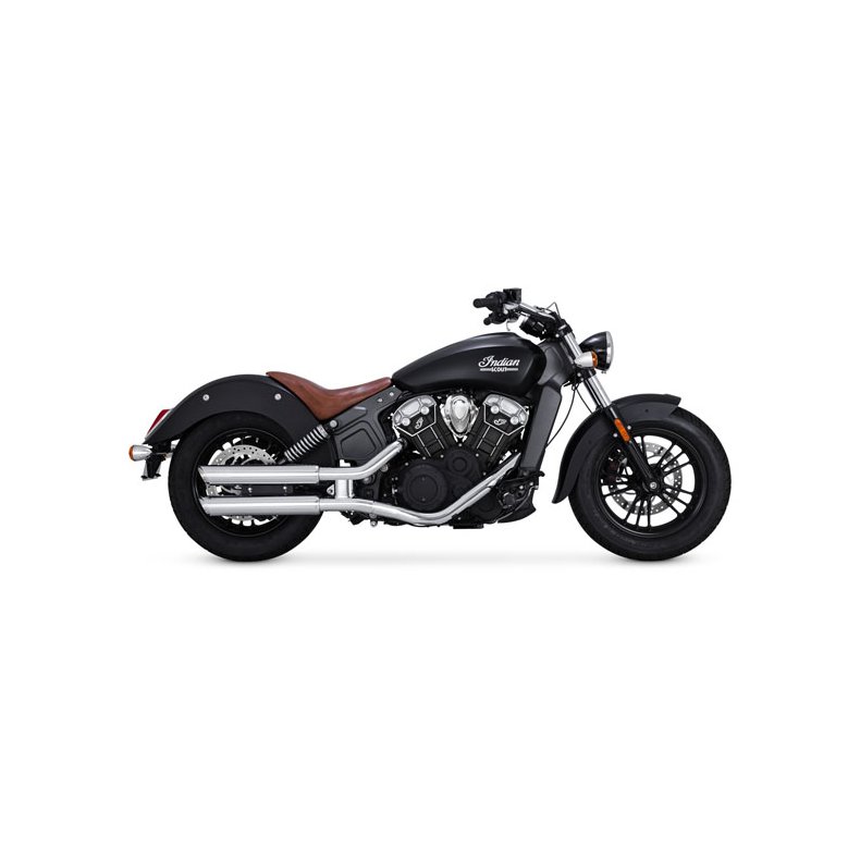 V&H 3" (7.62CM) TWIN SLASH SLIP-ON MUFFLERS Chrome; 