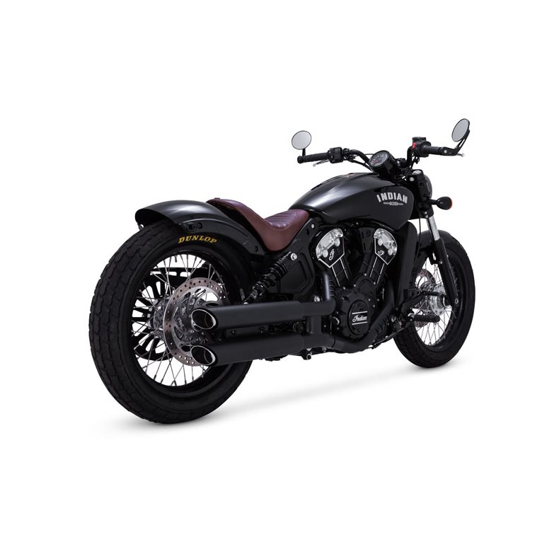 V&H 3" (7.62CM) TWIN SLASH SLIP-ON MUFFLERS Matte black;