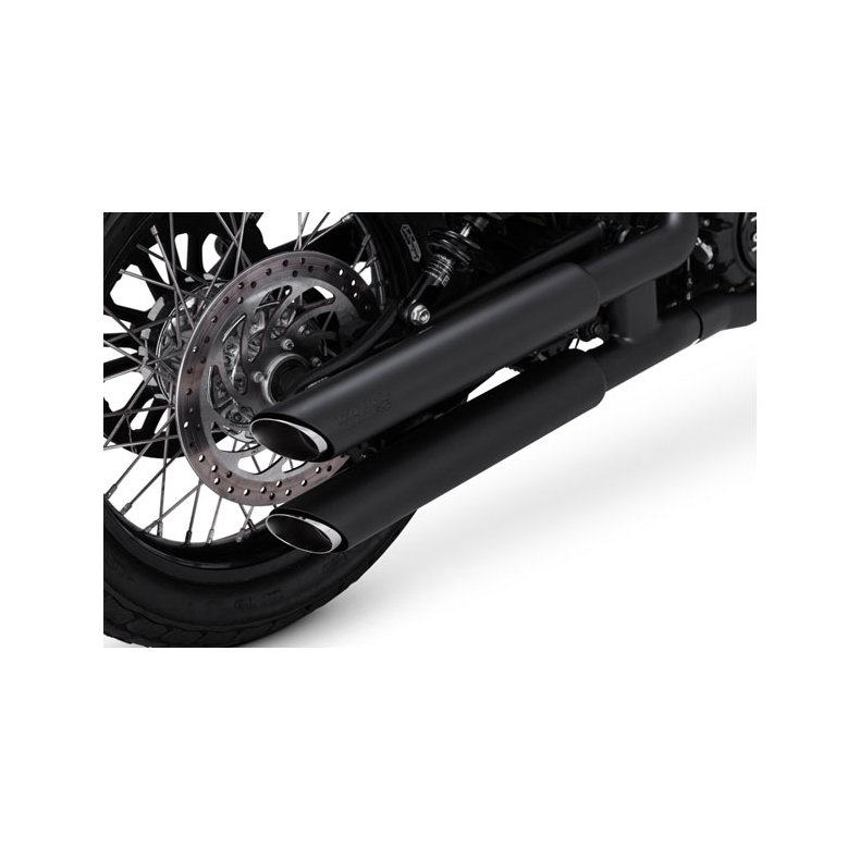 V&H 3" (7.62CM) TWIN SLASH SLIP-ON MUFFLERS Matte black;