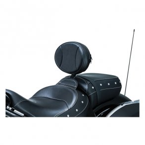 KURYAKYN PLUG-N-GO DRIVER BACKREST WITH BLACK PAD Chrome