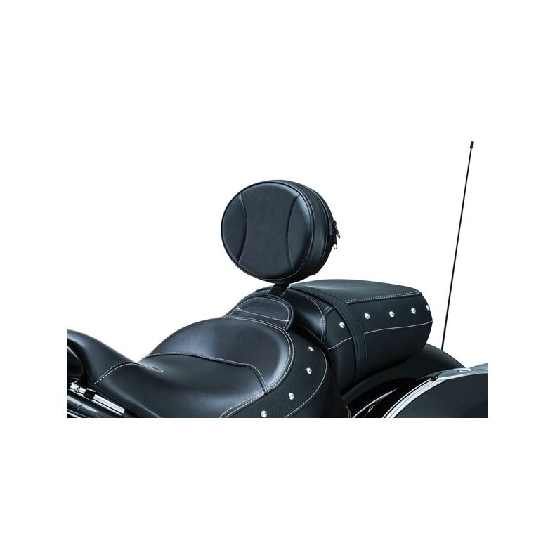 KURYAKYN PLUG-N-GO DRIVER BACKREST WITH BLACK PAD Chrome