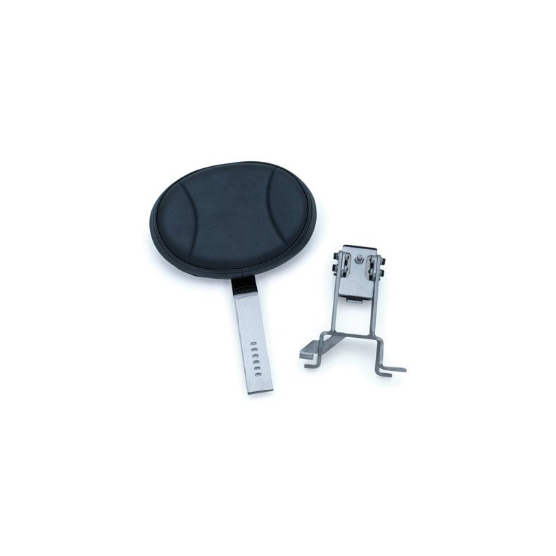KURYAKYN PLUG-N-GO DRIVER BACKREST WITH BLACK PAD Chrome