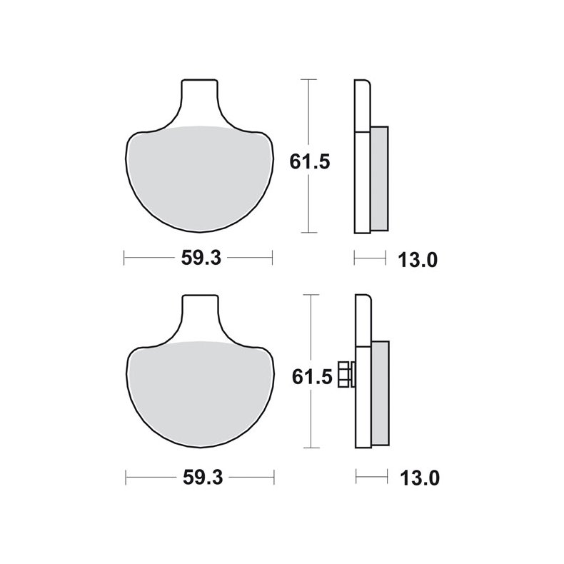 SBS, BRAKE PADS. STREET CERAMIC (ORGANIC) 