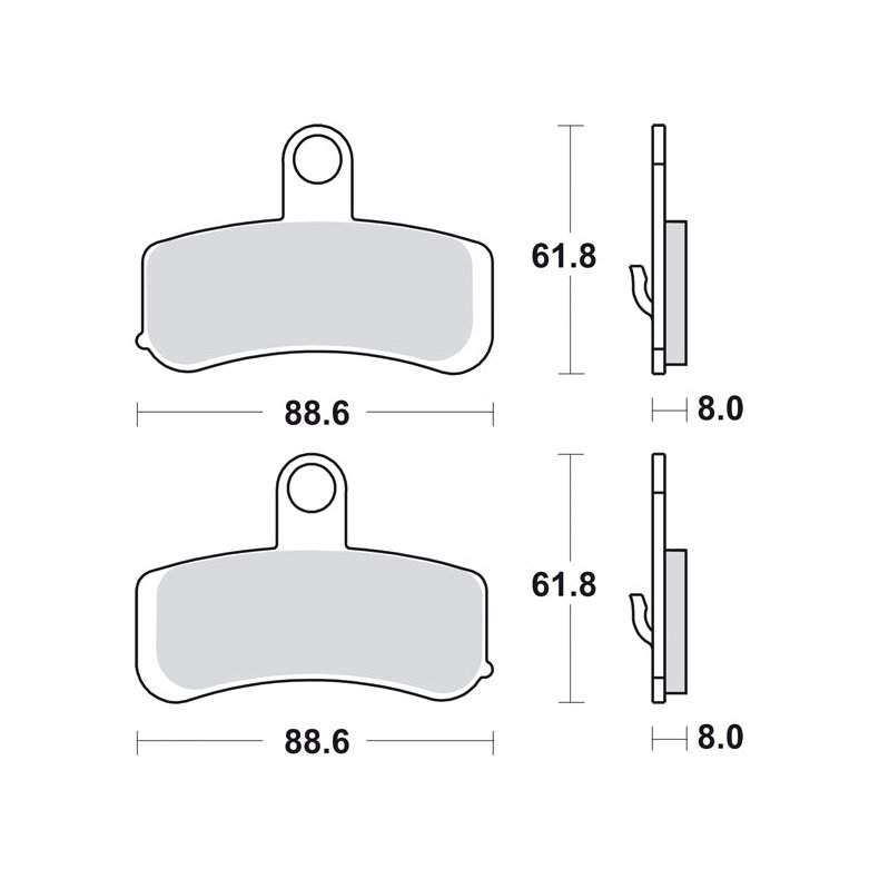 FRONT, 08-10 Softail (excl. Springers); 08-11 Dyna
