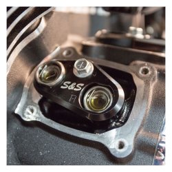 S&S, tappet cuff set. Billet aluminum, black  M8.